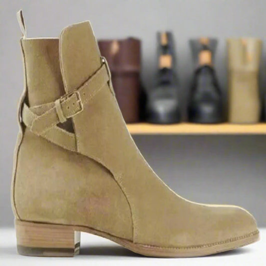 high boots beige