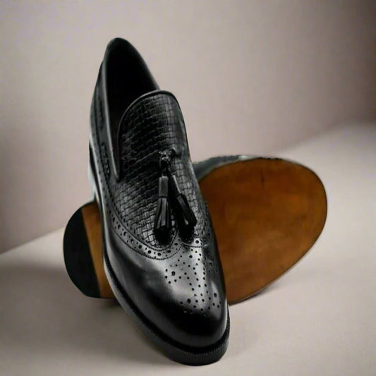 black loafers