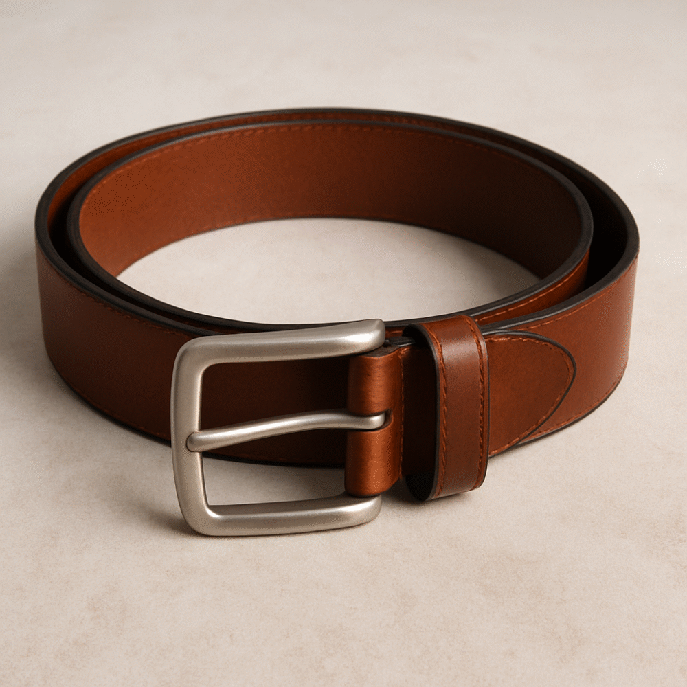 Title: Classic Brown Leather Belt