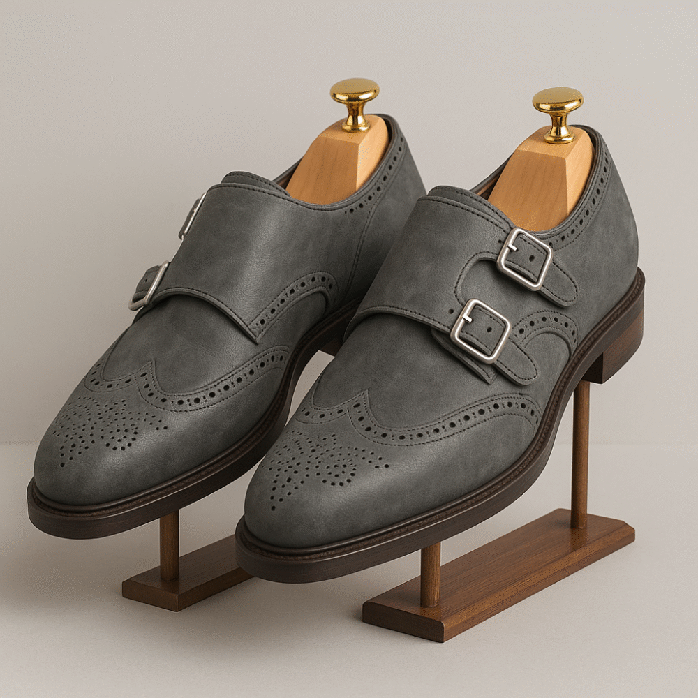 Men's Brogue Monk Strap Shoes
