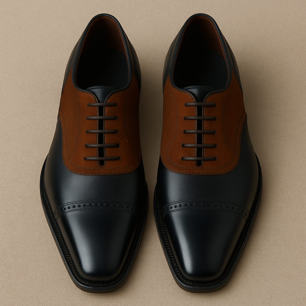 Two Tone Lace Up Formal Shoes - Image 3