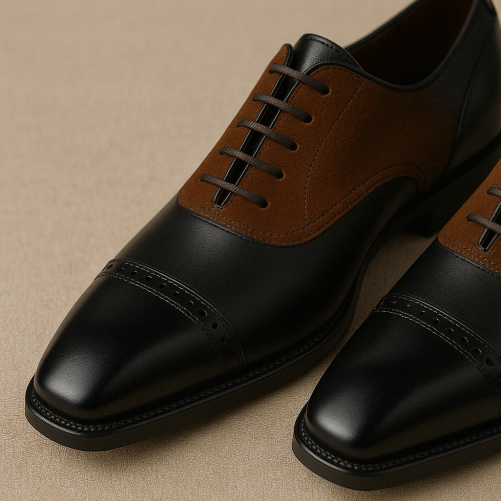Two Tone Lace Up Formal Shoes - Image 2