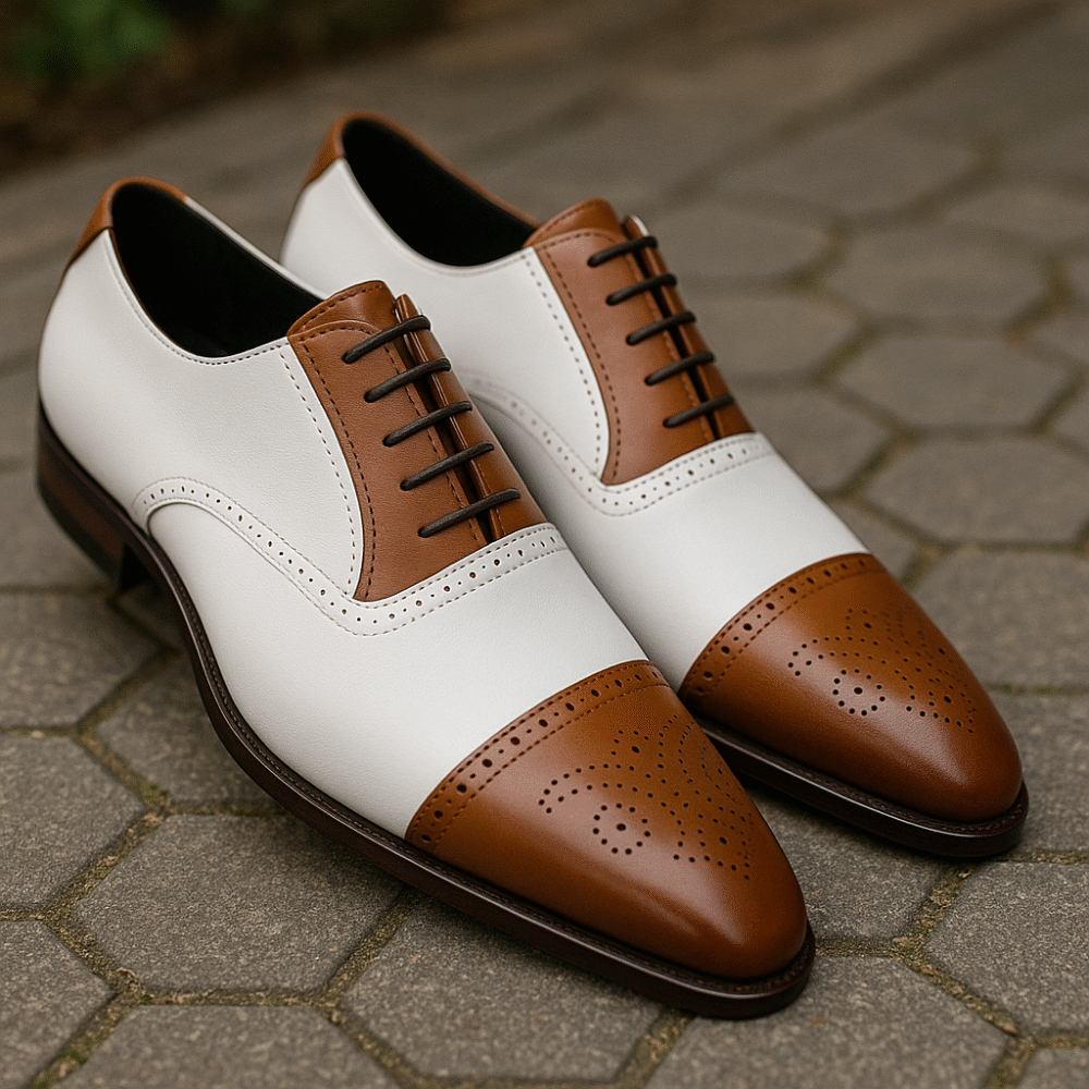 Leather Two Tone Spectator Shoes
