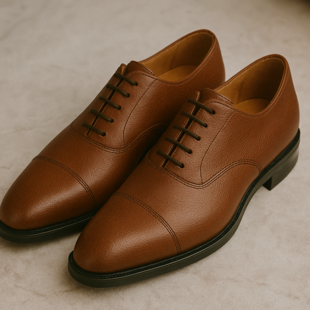 Handmade Brown Leather Shoes - Image 2