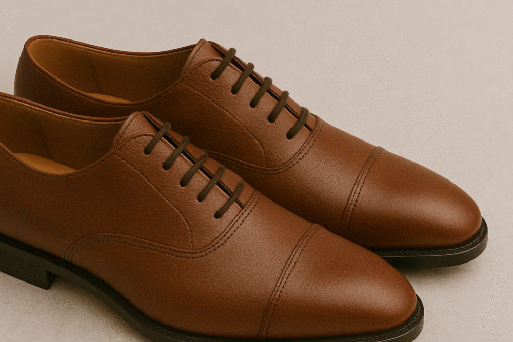 Handmade Brown Leather Shoes - Image 4
