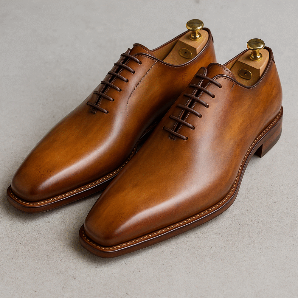 Premium Handmade Brown Leather Oxford Shoes for Men | Formal & Wedding Dress Shoes – Worldwide Shipping