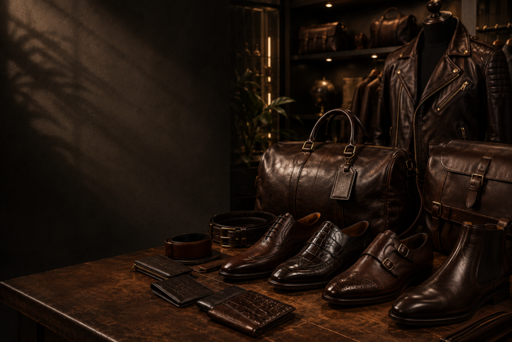 leather hub jackets shoes bags